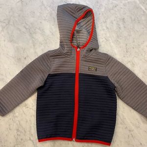 Boys L.L.Bean Jacket - Kids' Airlight Full-Zip Hoodie, Colorblock - Size 3T